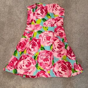 EUC Lilly Pulitzer First Impressions strapless dress